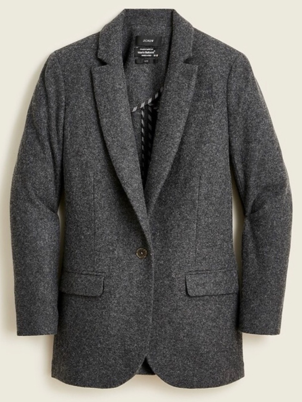 JCrew Alfie blazer in Italian wool fabric by Mario Bellucci knit sz 8